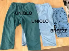 UNIQLO レギンス 120 2枚、BREEZE 半ズボン1枚セット