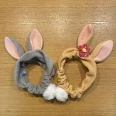 ディズニーリゾート　とんすけ・ミスバニー　ペア　ヘアバンド