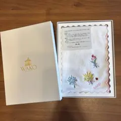 WAKO 和光 タオルハンカチ 花柄刺繍 箱入りのサムネイル