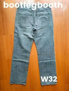 【希少】bootlegbooth Y2K デニムパンツ グレー 32 裏原のサムネイル