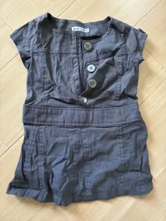 bebe グレー 半袖 ワンピース
