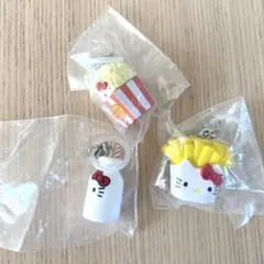 ハローキティ アメリカン　めじるしアクセサリー　ポテト　ミルク　ポップコーン