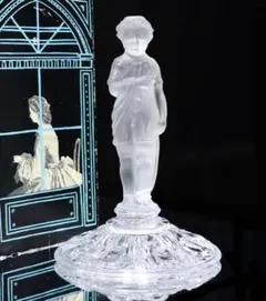 オールド・バカラ 極稀少 1878年頃 子供 フロスト加工 大型 置物 立体像のサムネイル