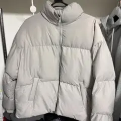 韓国通販 ダウンジャケット グレー オーバーサイズ