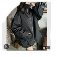 apres jour mignon バルーン中綿ブルゾン ブラック