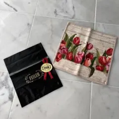 FEILER チューリップ柄 ハンカチ ギフト用袋付き