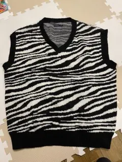CPCM ゼブラ柄 ベスト サイズフリー