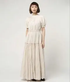 CASA FLINE pointスリーブロングワンピース