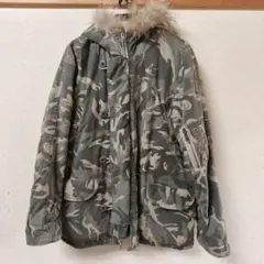 DOUBLE.B 迷彩柄 ダウンコート ファー付き 極美品 希少 130cm - メルカリ