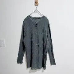 レディースカーディガン　羽織　ロングカーディガン　薄手　グレー