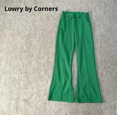 【Lowry by Corners】センタープリーツ　ブーツカット　ウエストゴム
