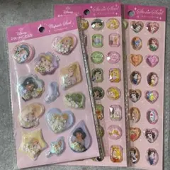 こ*あ様 ディズニープリンセスシャカシャカ　ストーン シール 3セット