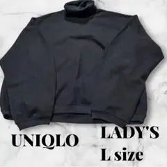UNIQLO シンプルデザイン　タートルネック LADY'S Lサイズ ブラック