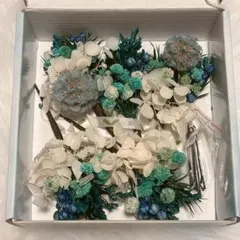 【記念日の写真撮影に⭐️】プリザーブドフラワー髪飾り 5点セット 七五三 結婚式