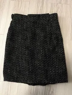 【美品】ツイードタイトスカート 黒 白 スカート