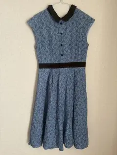 トランテアン 襟付き レースワンピース 38