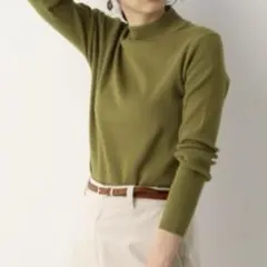 GLOBAL WORK メルティーニットタートルネック ピスタチオ