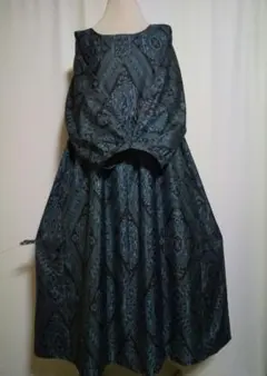 着物リメイク／ドルマン袖ワンピース★サイズLL