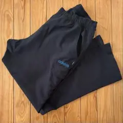 【良品】アディダスネオ ウィンドブレーカーパンツ XL 黒 トレーニングウェア