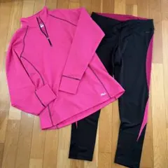 FILA ハーフジップトップス JOCKEYレギンスセットのサムネイル