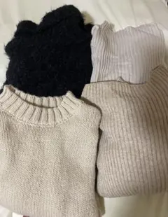 4点　タートルネック　セーター　ニット　秋冬　レディース