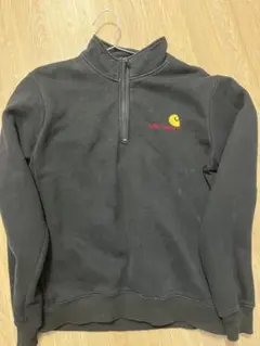 【美品】カーハート　ハーフジップ　黒