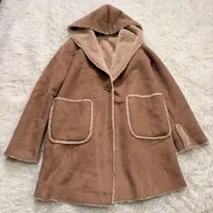 y7278 良品✨GORGE ミドル丈ムートンコート L 極暖 防寒 ファー