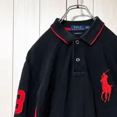 Polo Ralph Lauren ビッグポニー 長袖 ポロシャツ 刺繍ロゴ M