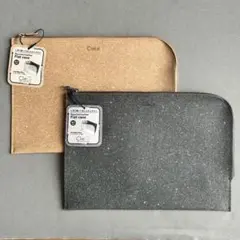 2個セット 新品 クルレcleLe リサイクルレザーフラットケース A5サイズ