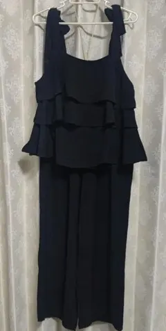 ★しまむら/Lutique/フリルキャミソール&パンツ セットアップ★ブラック