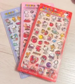 【3枚セット】スヌーピー風 立体シール ぷっくりデザイン 888円