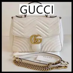 ホワイトキルティングバッグ 保存袋付き 中古