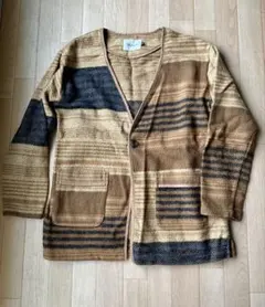 CAL O LINE ストライプカーディガン XL