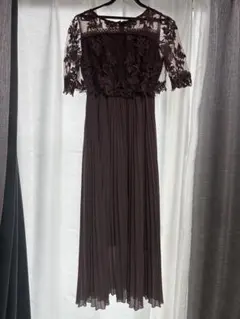 ダークパープルパーティードレス