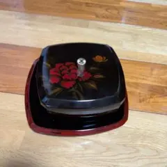 牡丹蒔絵 菓子器 喰籠 漆器