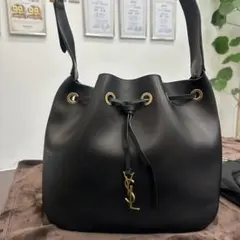 SAINT LAURENT ブラック バケットバッグ