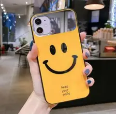 iPhone14Pro ケース アイフォンケース スマイルミラー 鏡面