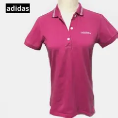 古着　アディダス　半袖ポロシャツ　Mサイズ　スポーツウェア　ピンク