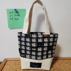 猫柄ハンドメイドミニトートバッグ