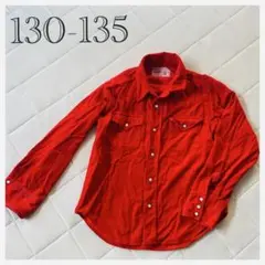 SALE！【130-135】DD DENIM コーデュロイシャツ 赤