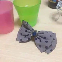 ⭐️新品・未使用☆大人かわいい☆ドットリボンバレッタ