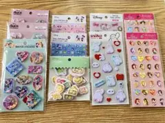 10点セット　ディズニー　ぷっくりピースシール　ウォーター　ストーン　タイル