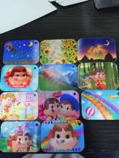 不二家 ペコちゃん 3Dカード 11枚セット 平成レトロのサムネイル
