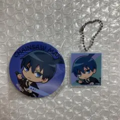チェンソーマン　早川アキ 缶バッジ アクリルキーチェーン