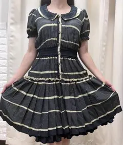 axes femme 半袖ワンピース ストライプ ドットのサムネイル