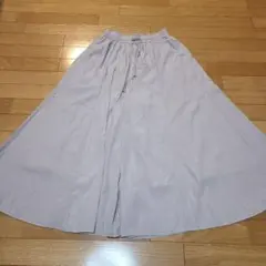 グローバルワーク　さらさらリラックスフレアワイドパンツ　　M