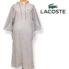 ★極美品★ 定価2.4万円 LACOSTE ワンピース 鹿の子 フード付き ロゴのサムネイル