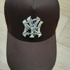 KEEP OUT FAKE LOVE キャップ スナップバック ブラウン NY