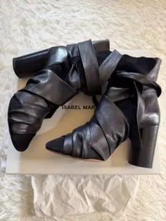 ISABEL MARANT レザー スエード ブーツ ブラックのサムネイル