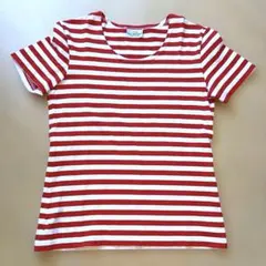 【レア美品】marimekko マリメッコ ボーダー Tシャツ フィンランド製のサムネイル